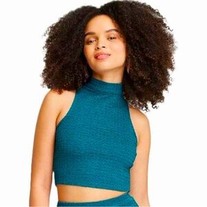 Wild Fable Dark Teal Mock Turtleneck Tank